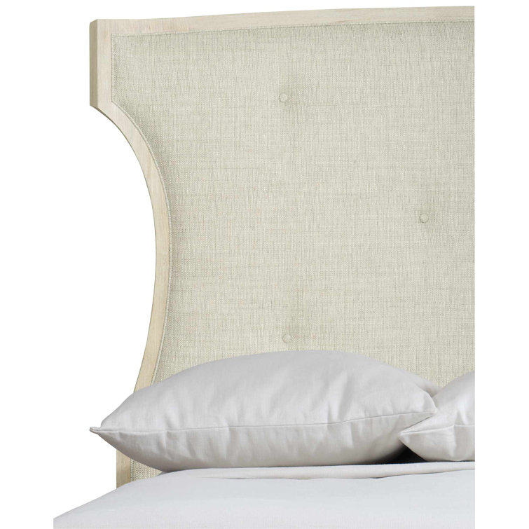 King Gray Linen Tufted Upholstered Wood Frame Bed