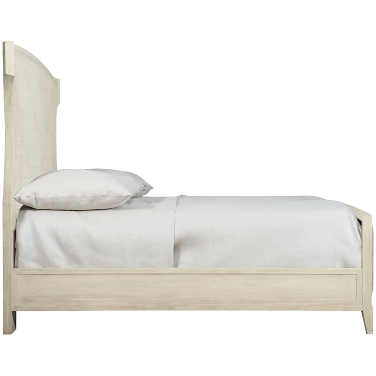 King Gray Linen Tufted Upholstered Wood Frame Bed