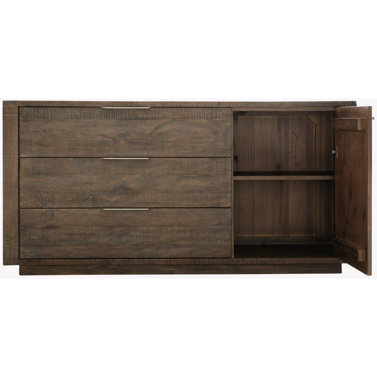 Payson Transitional 64'' Brown Solid Pine Sideboard