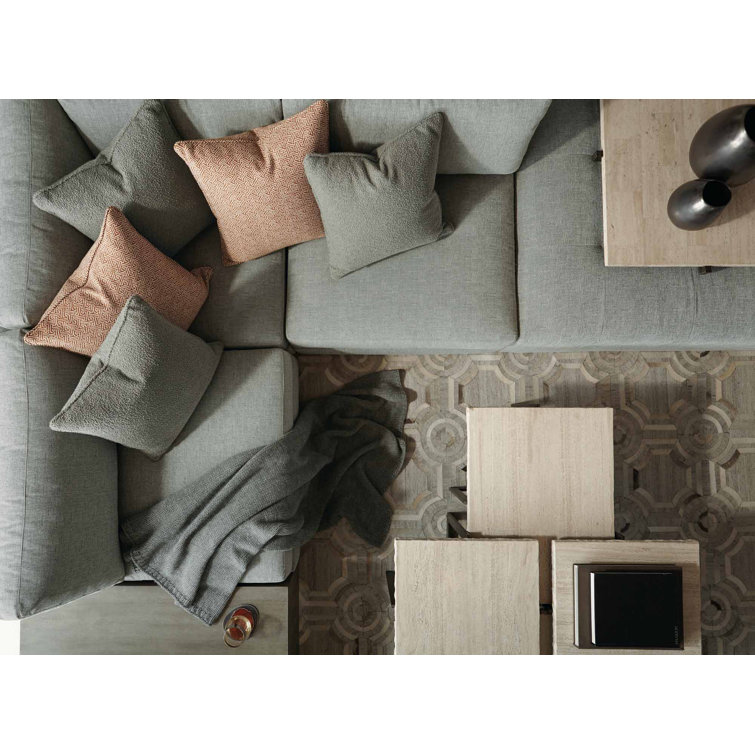 Transitional Brown and White Square Cocktail Table with Storage