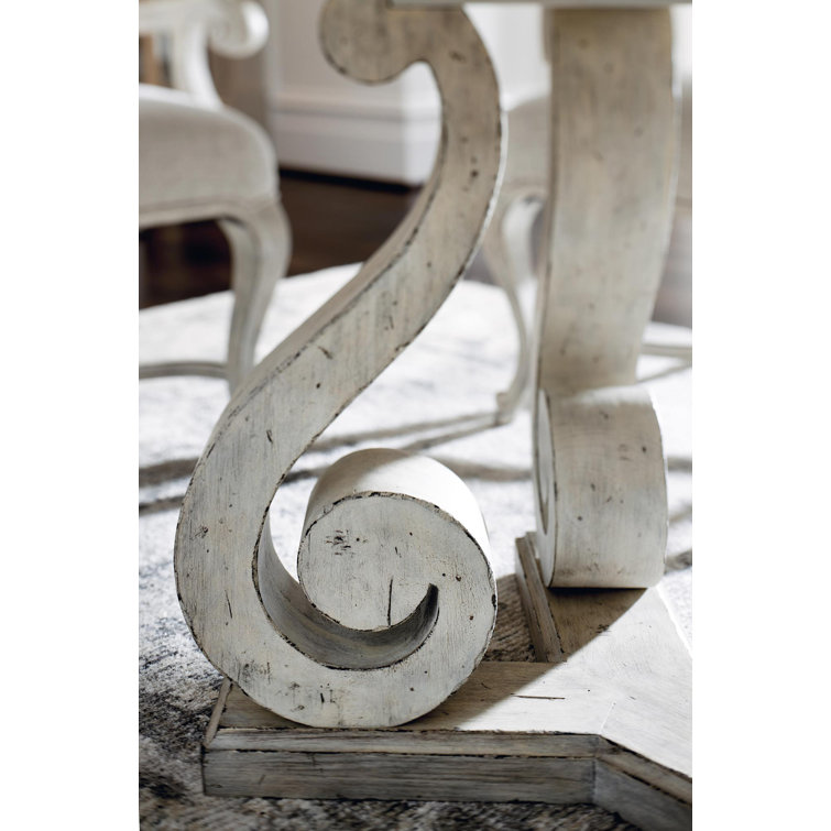 Mirabelle Cream Reclaimed Pine Extendable Dining Table