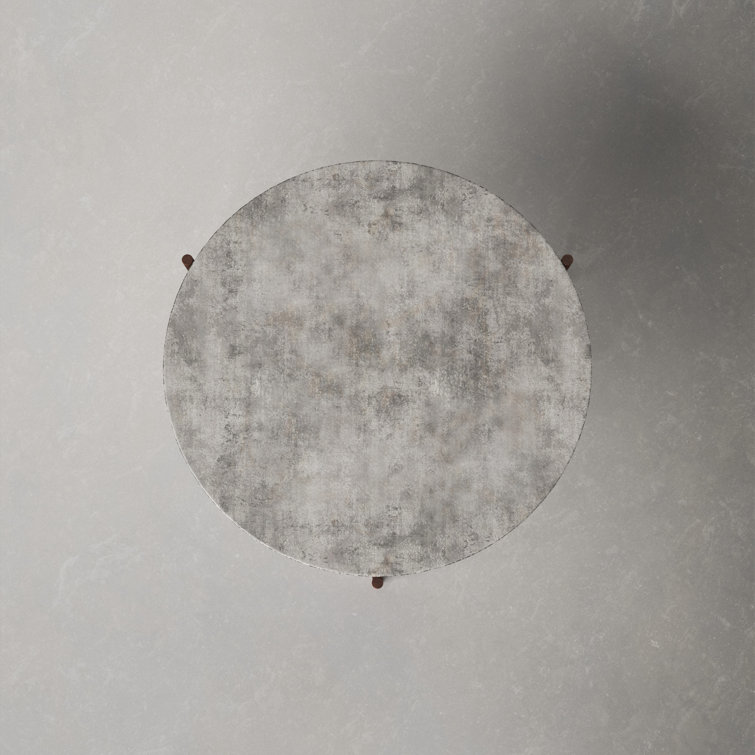 Harrison Steel Legs and Concrete Surface Round Coffee Table