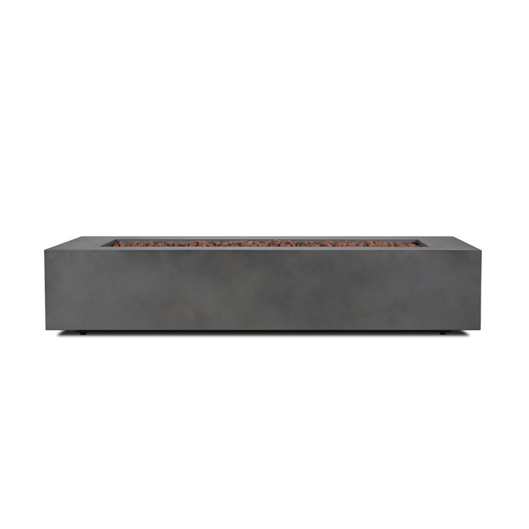 Aegean 70" Weathered Slate Gas Fire Pit Table