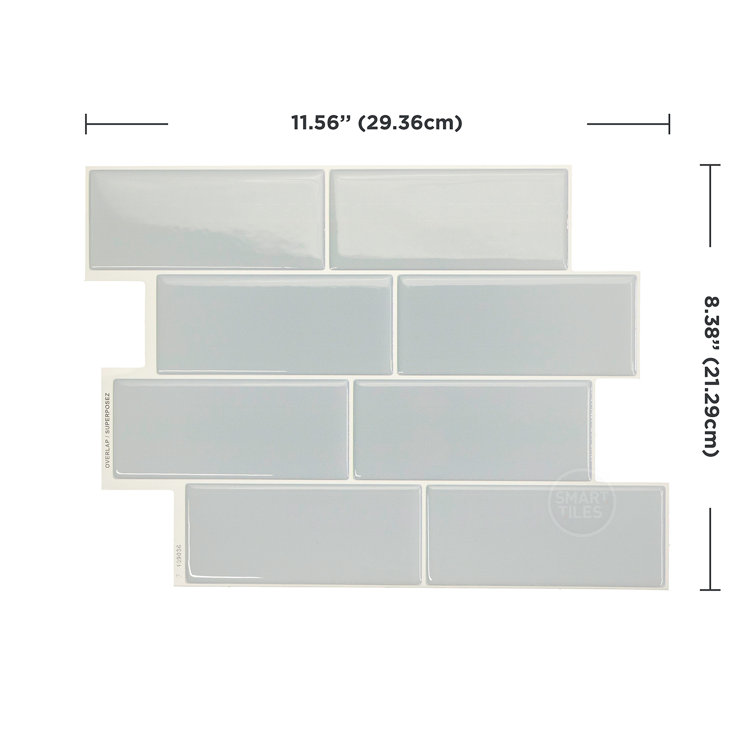 Metro Mia Gray Blue Peel and Stick Backsplash Tiles