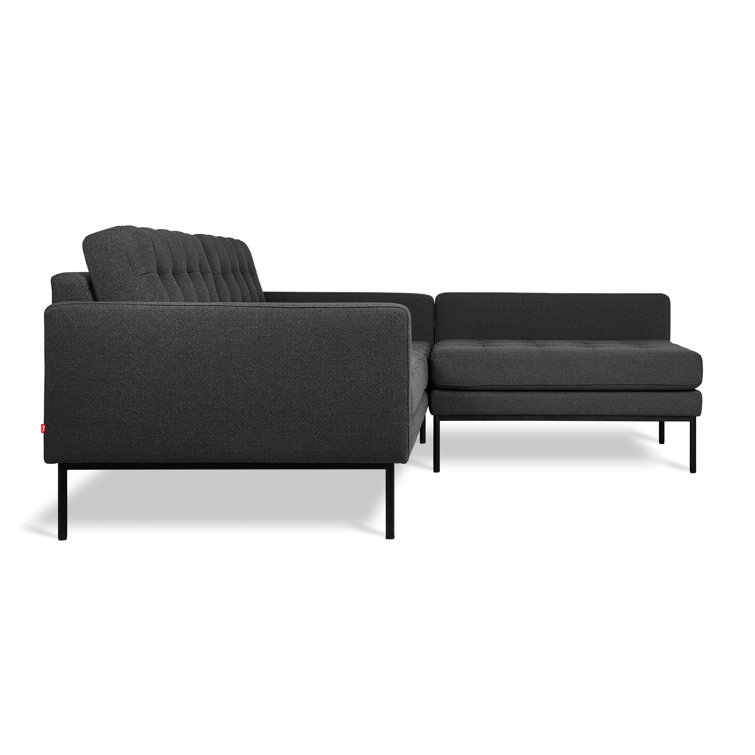 Towne Dark Gray Polyester Bi-Sectional Sofa