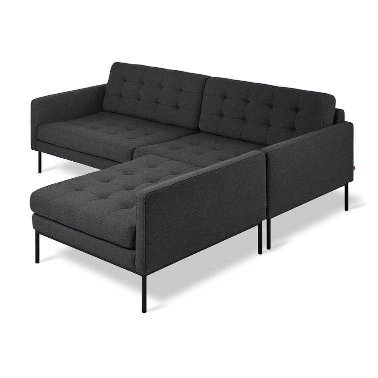 Towne Dark Gray Polyester Bi-Sectional Sofa
