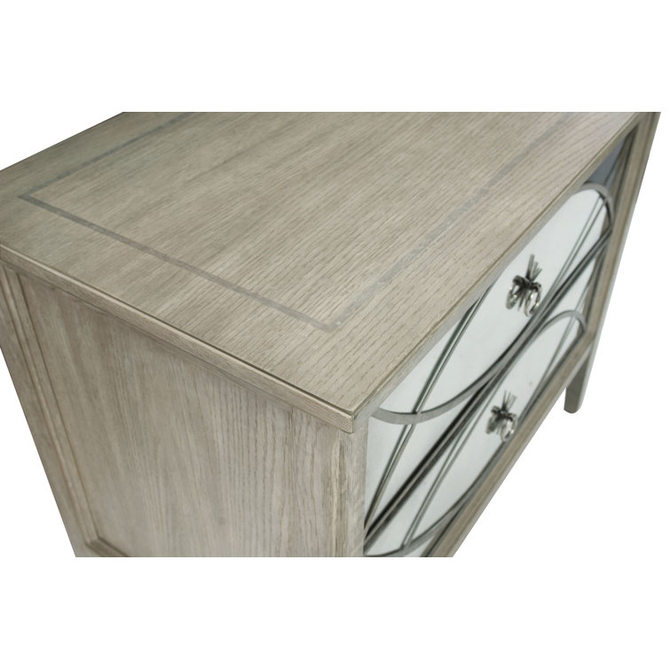 Marquesa 2 - Drawer Bachelor's Chest in Off White/Gray Cashmere