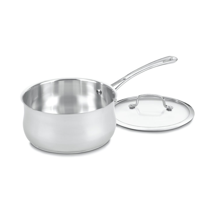 Stainless Steel 3 Quart Saucepan with Glass Lid