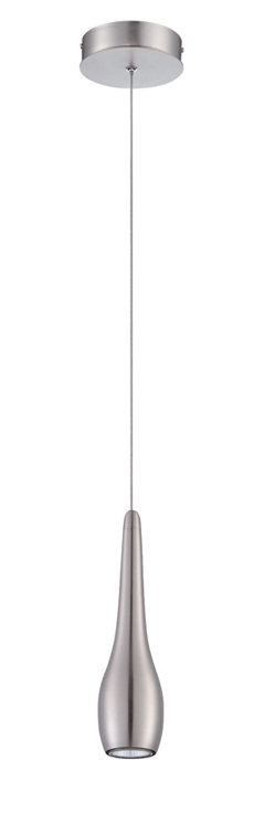 Avila Satin Nickel 1-Light Indoor Pendant