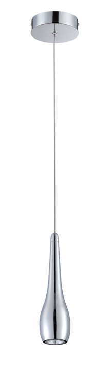 Avila Chrome Crystal 1-Light Indoor/Outdoor Pendant