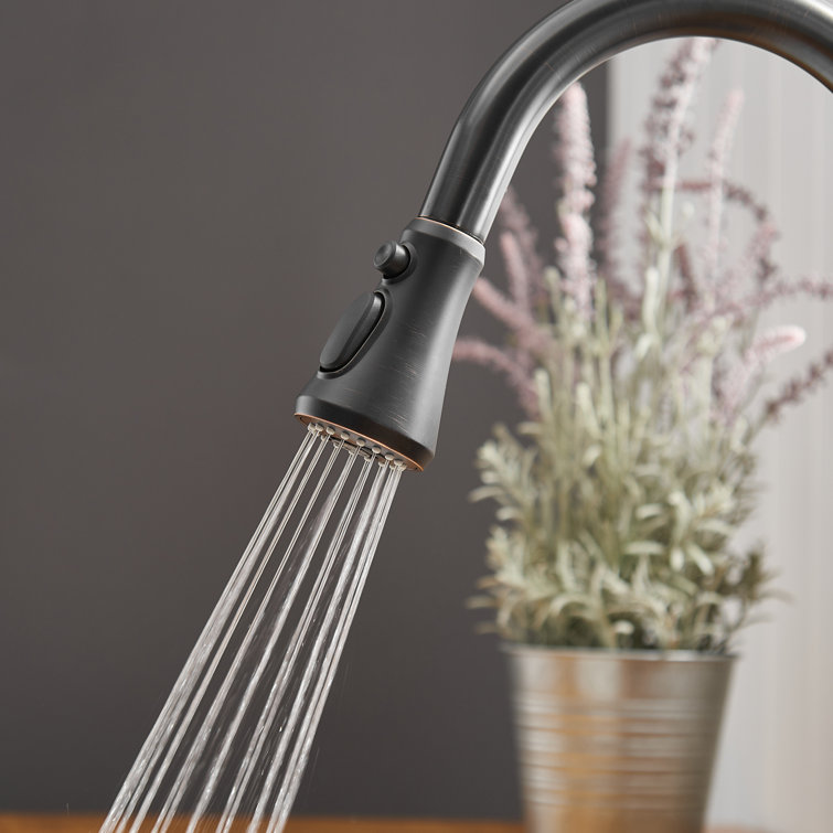 Oil Rubbed Bronze Single Handle Pull Down Kitchen Faucet