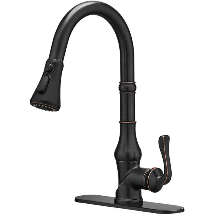 Oil Rubbed Bronze Single Handle Pull Down Kitchen Faucet