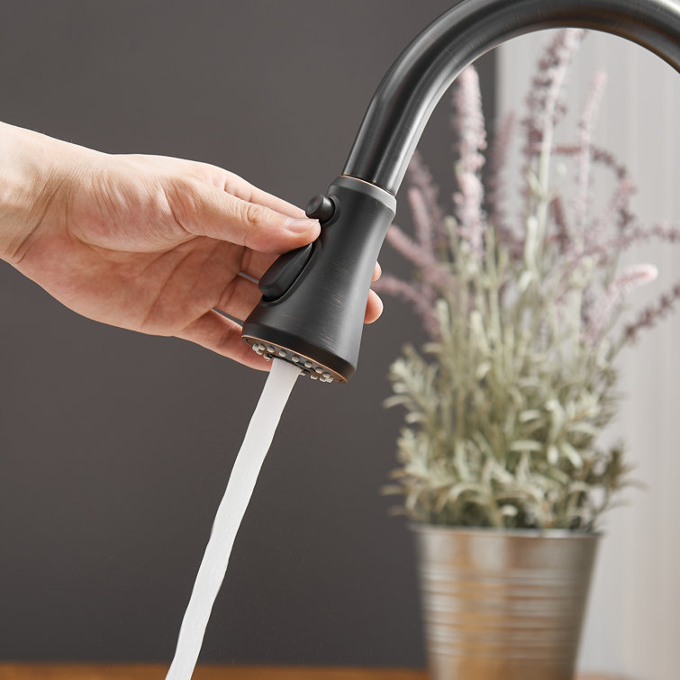 Oil Rubbed Bronze Single Handle Pull Down Kitchen Faucet