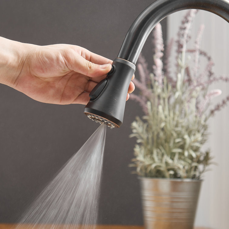 Oil Rubbed Bronze Single Handle Pull Down Kitchen Faucet