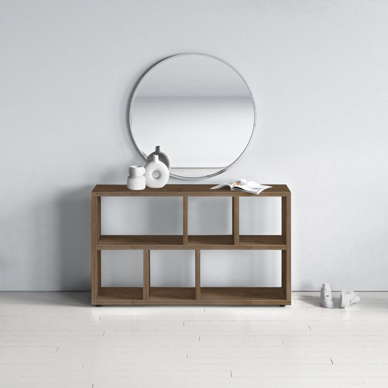Berlin Refined Walnut Console with White Cubes by Temahome