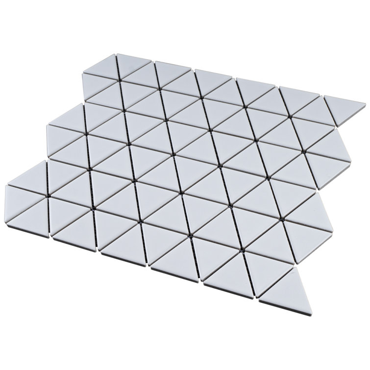 White Porcelain Grid Mosaic Wall & Floor Tile Sheet