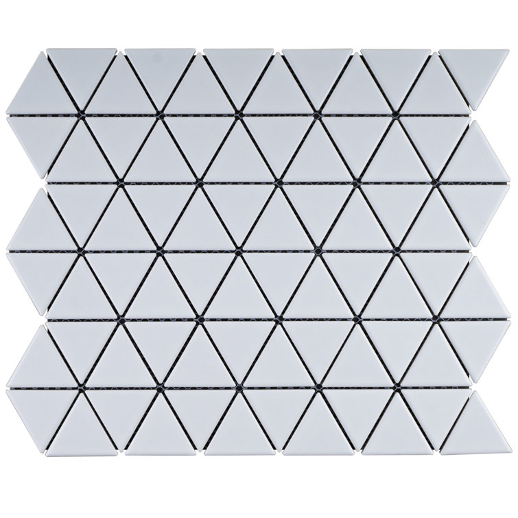 White Porcelain Grid Mosaic Wall & Floor Tile Sheet