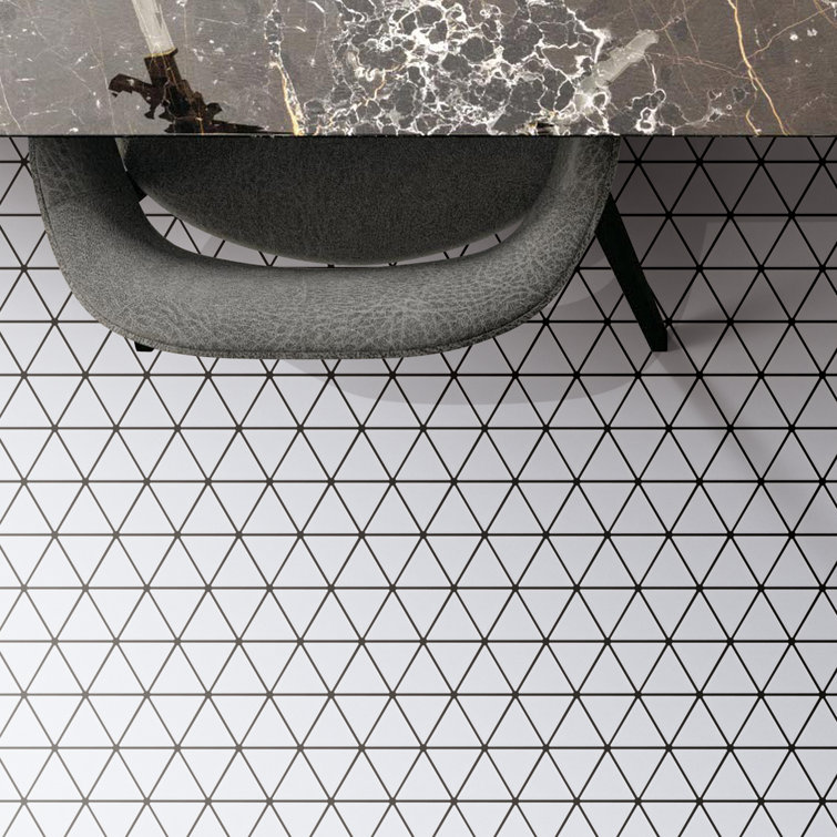 White Porcelain Grid Mosaic Wall & Floor Tile Sheet
