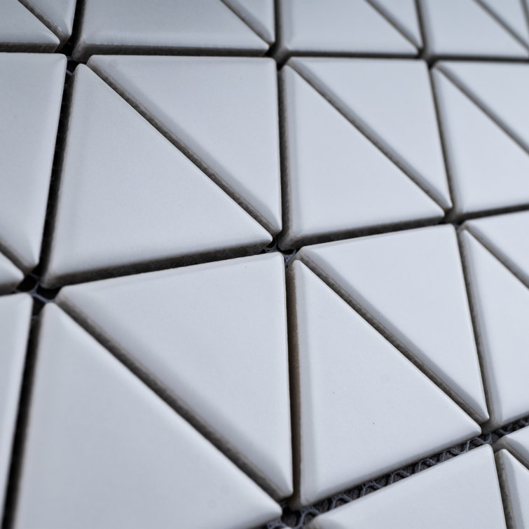 White Porcelain Grid Mosaic Wall & Floor Tile Sheet