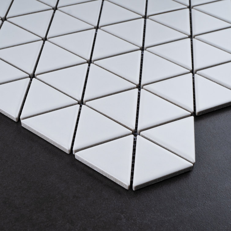 White Porcelain Grid Mosaic Wall & Floor Tile Sheet
