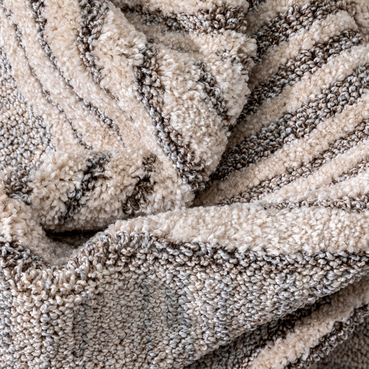 Harlow Briar Modern Tribal Abstract Beige 5' x 7' Synthetic Rug