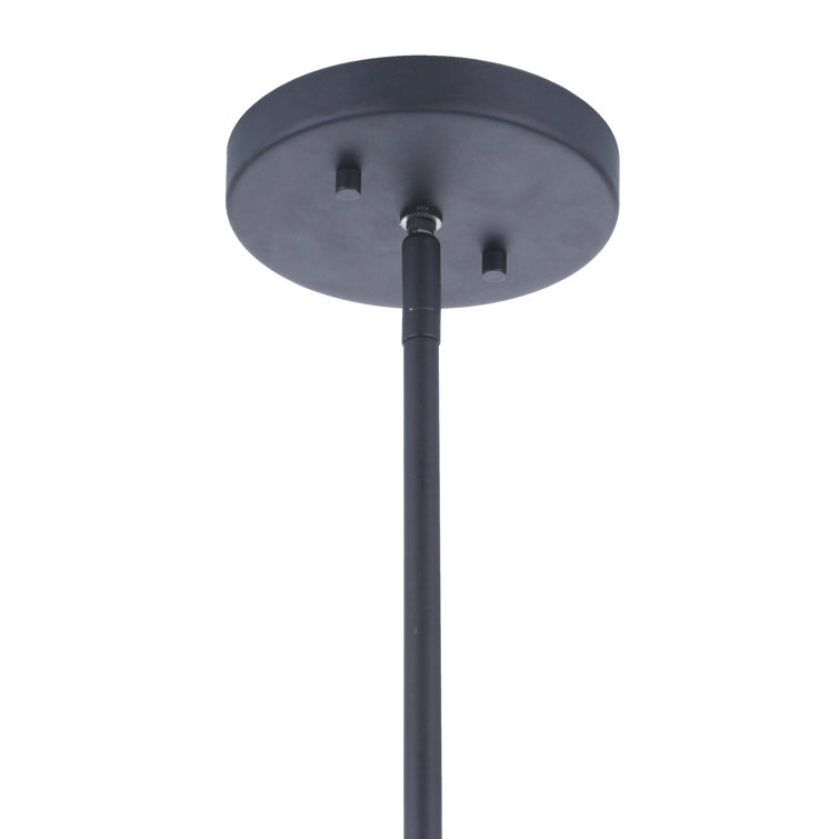 Perimeter Midnight Finish Clear Seeded Glass Outdoor Pendant Light