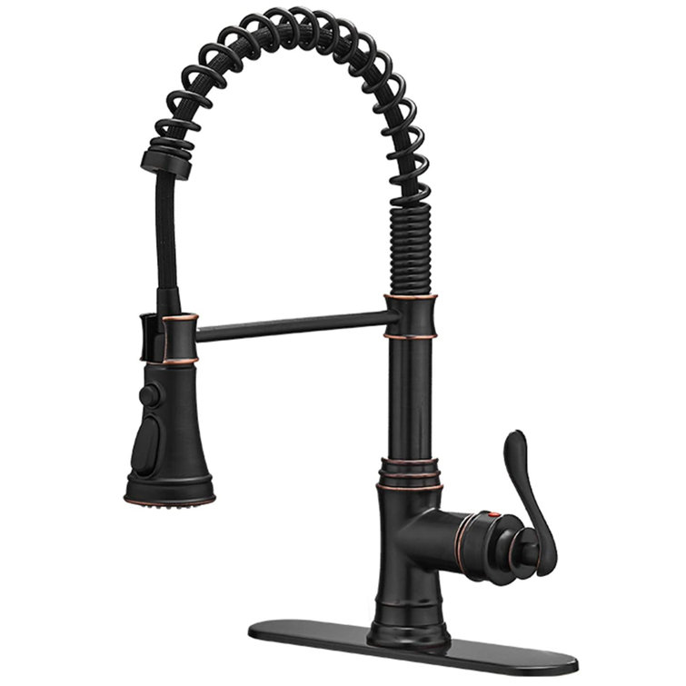 Oil Rubbed Bronze Kitchen Faucet with Pull-out Spray