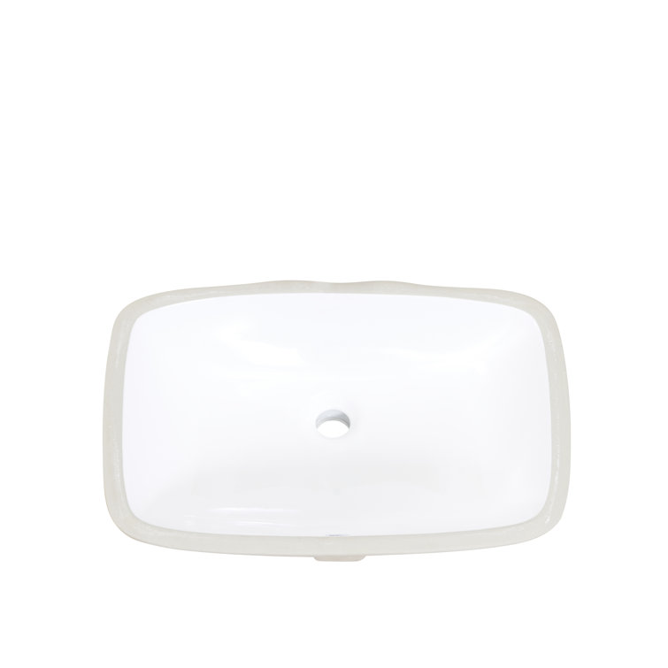 Altair 20'' White Ceramic Rectangular Undermount Vanity Sink