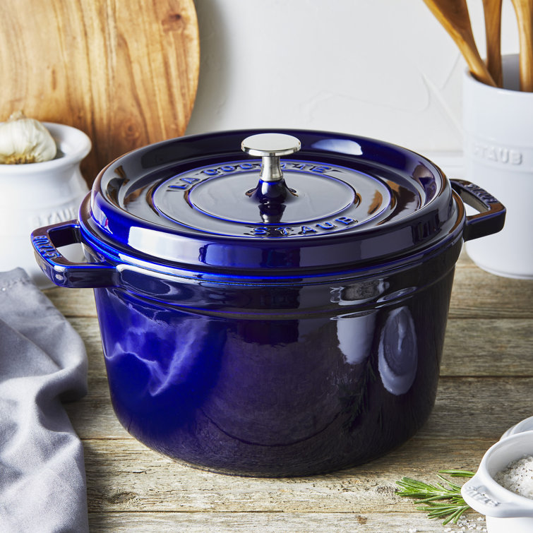 Deep Blue 7 Qt Enameled Cast Iron Dutch Oven