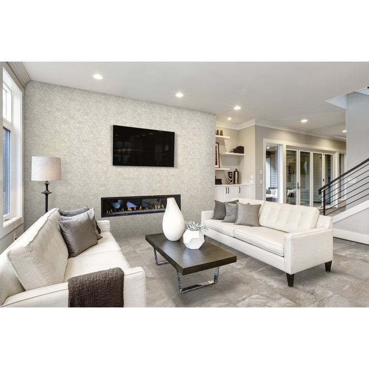 Matte White Porcelain Herringbone Mosaic Tile Sheet