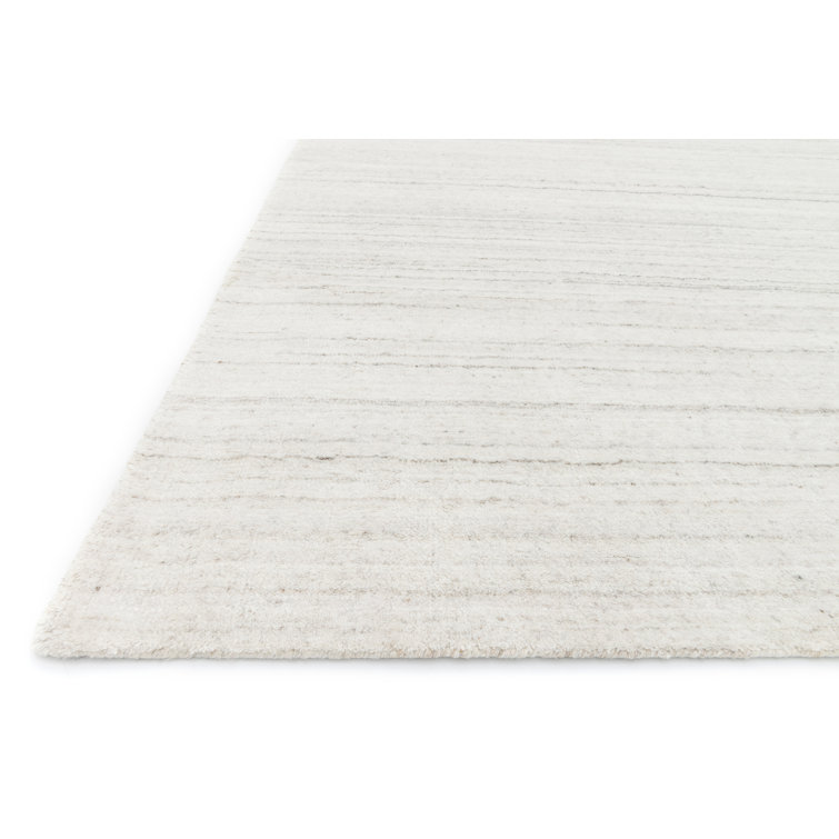 Barkley Handmade Ivory Wool-Viscose Blend Rectangular Rug - 9'3" x 13'