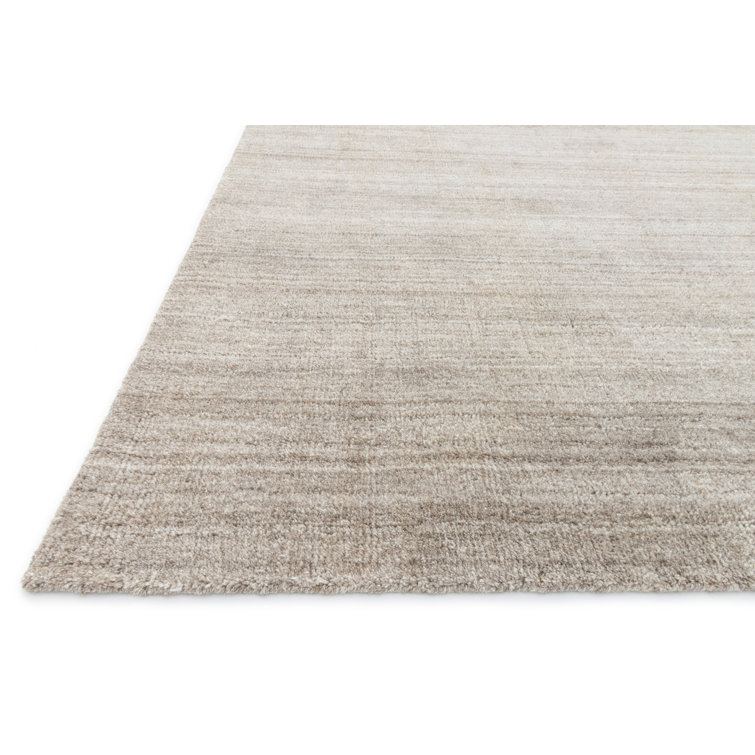 Handmade Rectangular Mocha Wool Area Rug 7'6" x 9'6"