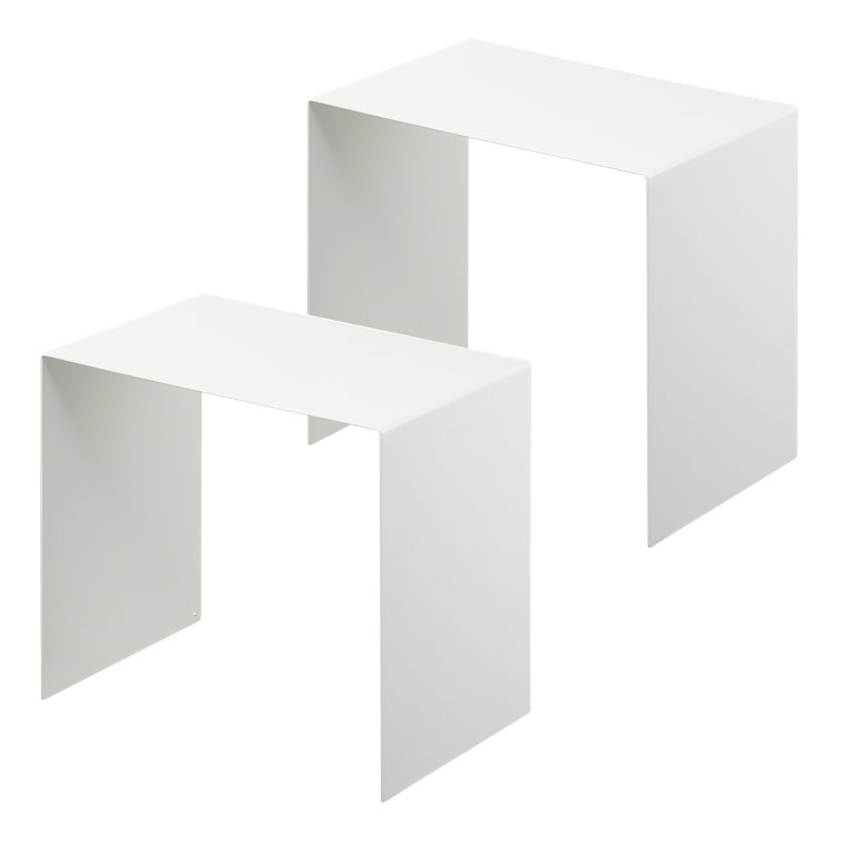 White Steel Under Cabinet Storage Organizer Set