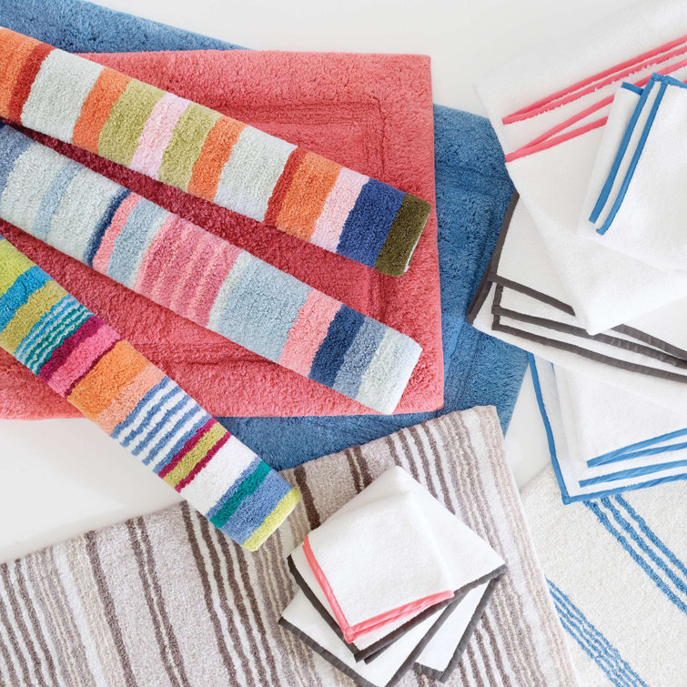 Colorful Striped Cotton Bath Rug 20" x 30"