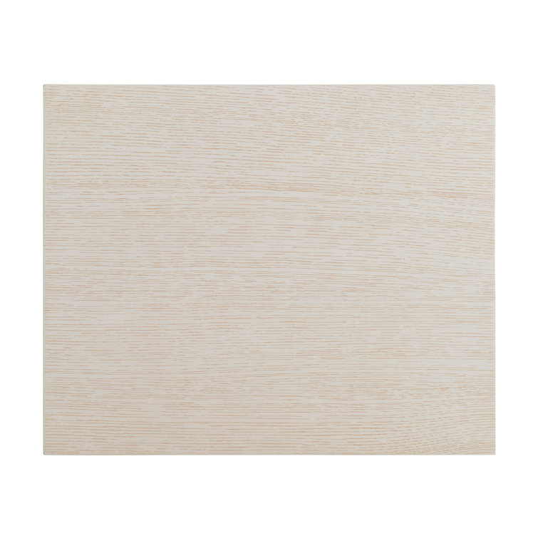 Cream Oak 1-Drawer Nightstand with Glass Shelf