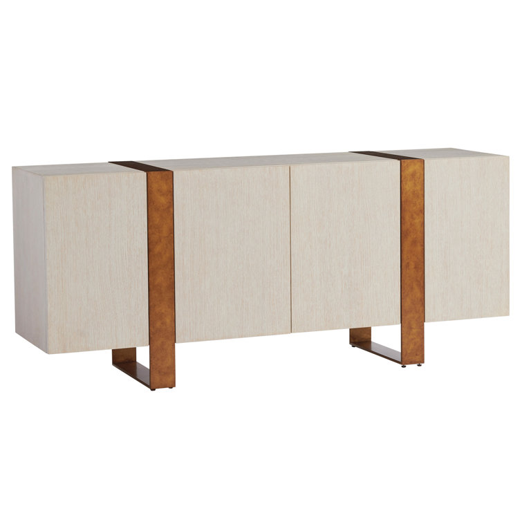 Carmel Gold & Cream 75'' Solid Wood Contemporary Sideboard