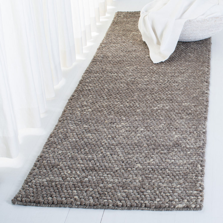 Carisbrooke Chocolate Hand-Knotted Wool Runner Rug, 2'3" x 8'