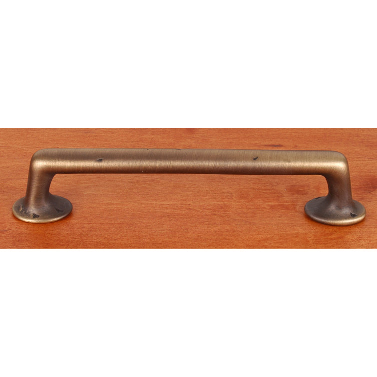 Antique English 6'' Brass Bar Pull with Mounting Hardware