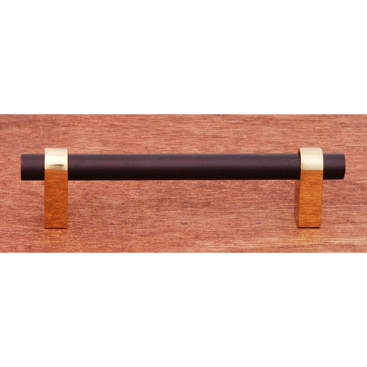 Oil Rubbed Bronze and Brass Bar Pull with Mounting Hardware