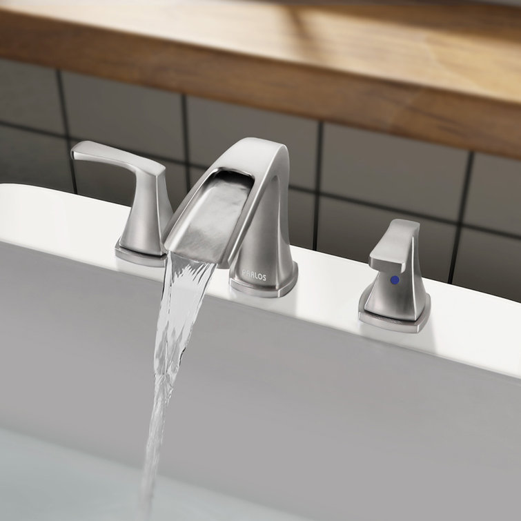 Doris Brushed Nickel 2-Handle Waterfall Roman Tub Faucet