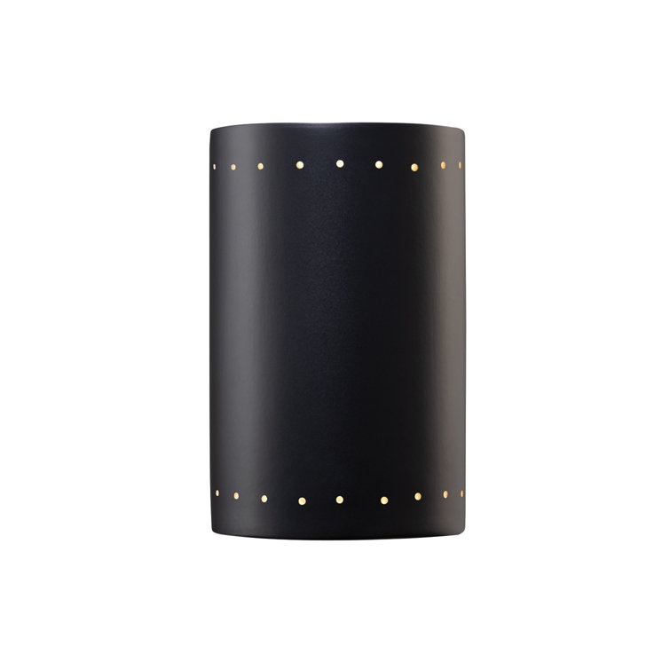 12.5" Black Iron Solar Dimmable Wall Sconce