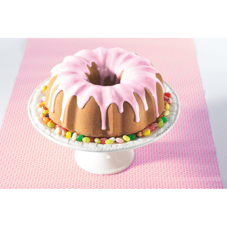 Gray Non-stick Aluminum 12-Cup Bundt Pan with Handles