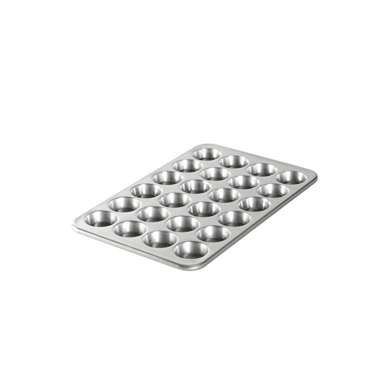 Silver Aluminum 24-Cup Petite Muffin Pan