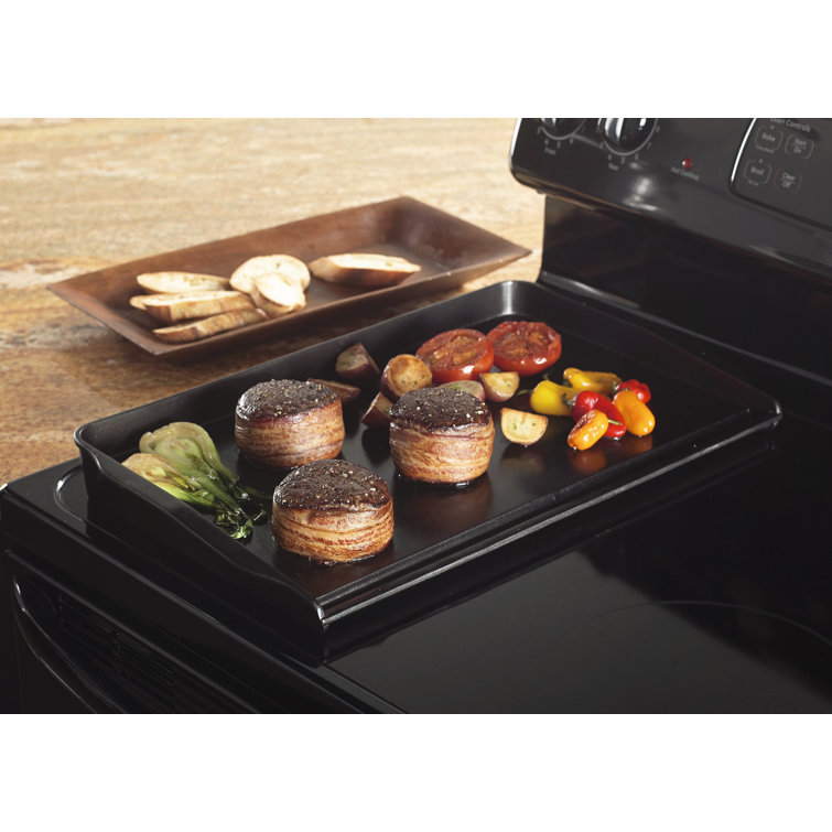 Nordic Ware 20" Black Non-Stick Double Backsplash Griddle