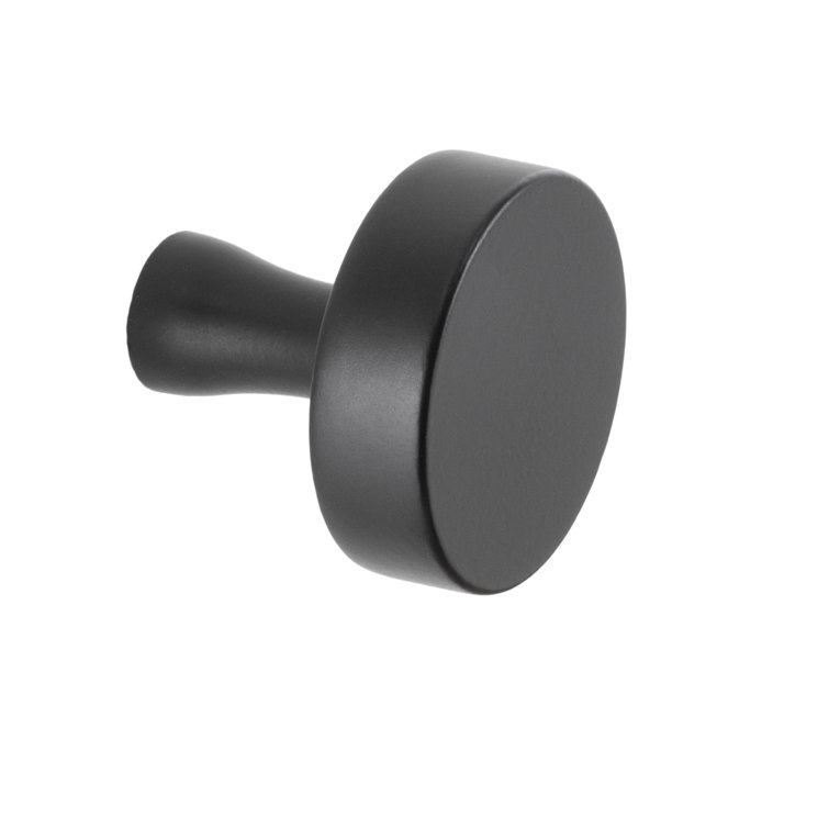 Matte Black Round Zinc Cabinet Knob Multipack