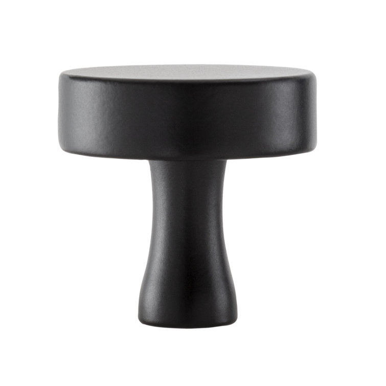 Matte Black Round Zinc Cabinet Knob Multipack