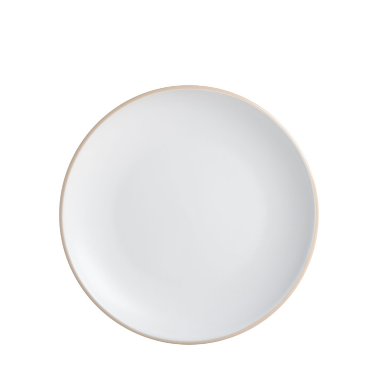 White Ceramic 12-Piece Dinnerware Set with Matte Finish