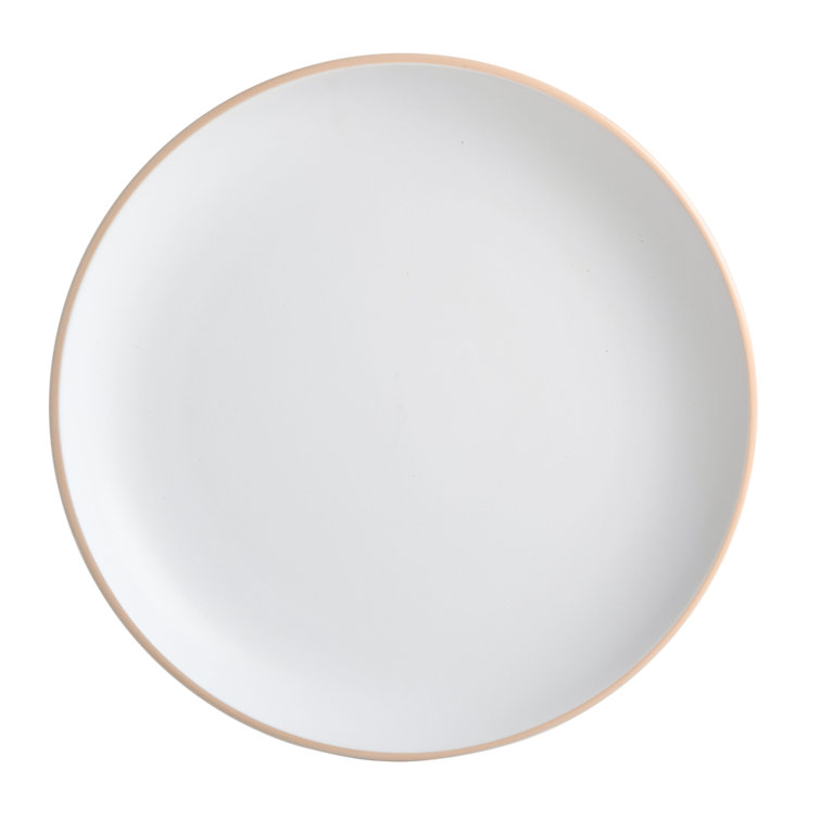 White Ceramic 12-Piece Dinnerware Set with Matte Finish
