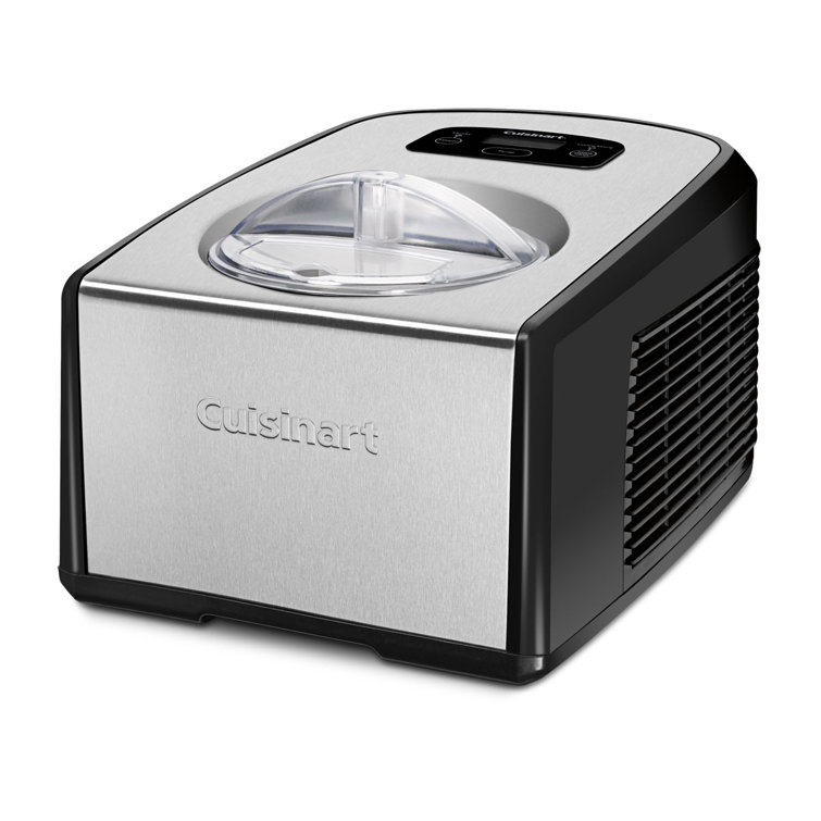 1.5 Quart Black and Stainless Steel Automatic Ice Cream Maker