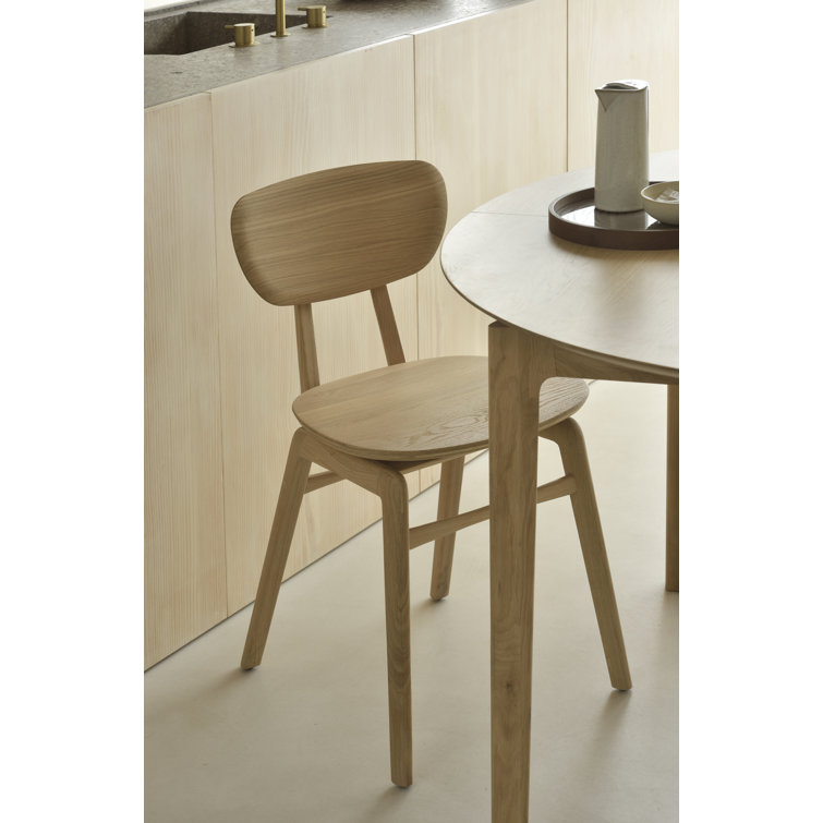 Tan Oak Round Extendable Dining Table for Six